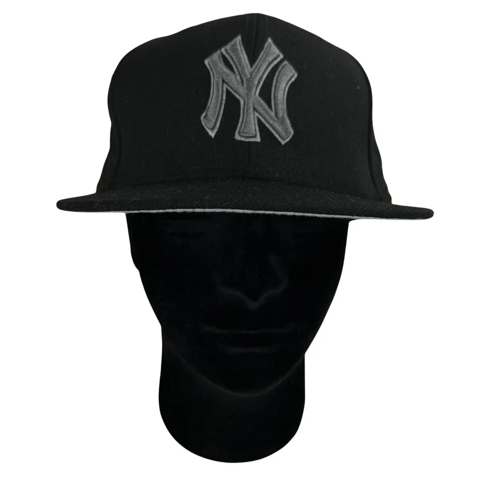 New Era 59FIFTY New York Yankees NY Fitted Hat 7 3/8 Black MLB Baseball Cap